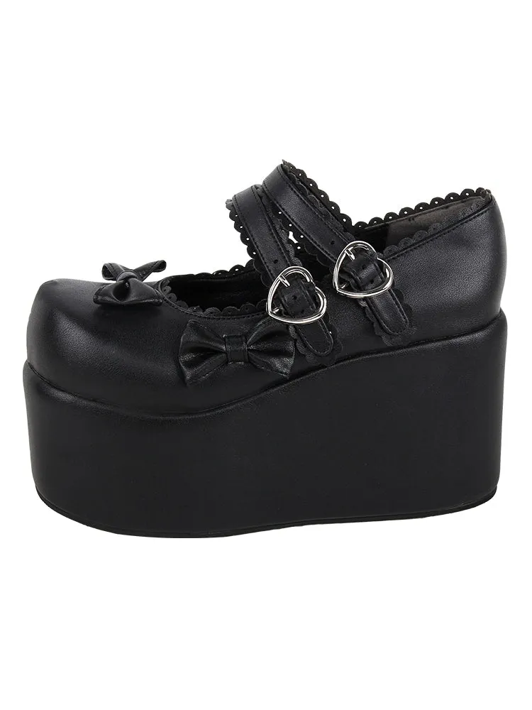 Angelic Imprint~Angelic Imprint~Punk Lolita Shoes High Platform Shoes with Bow