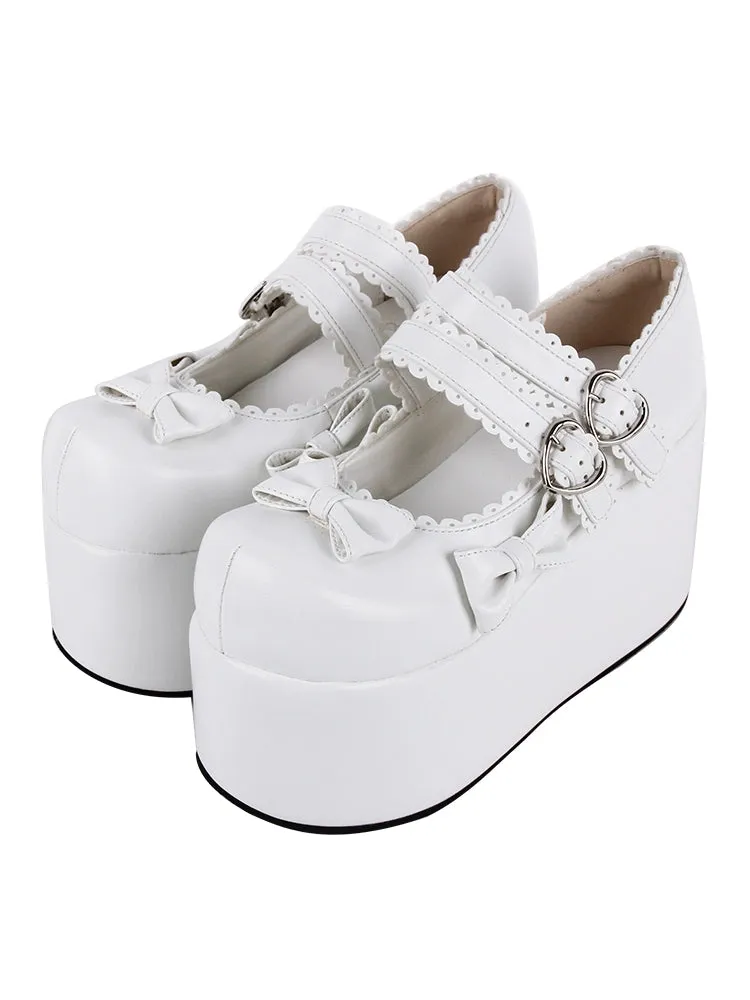 Angelic Imprint~Angelic Imprint~Punk Lolita Shoes High Platform Shoes with Bow