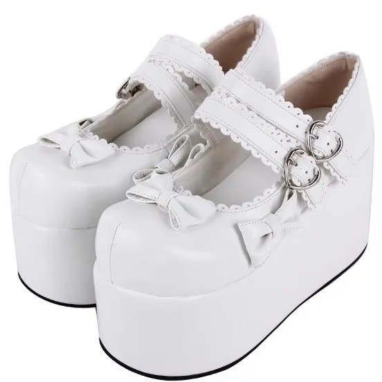 Angelic Imprint~Angelic Imprint~Punk Lolita Shoes High Platform Shoes with Bow