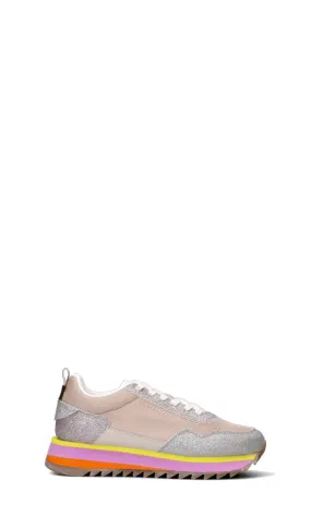 APEPAZZA Sneaker donna beige/argento in pelle
