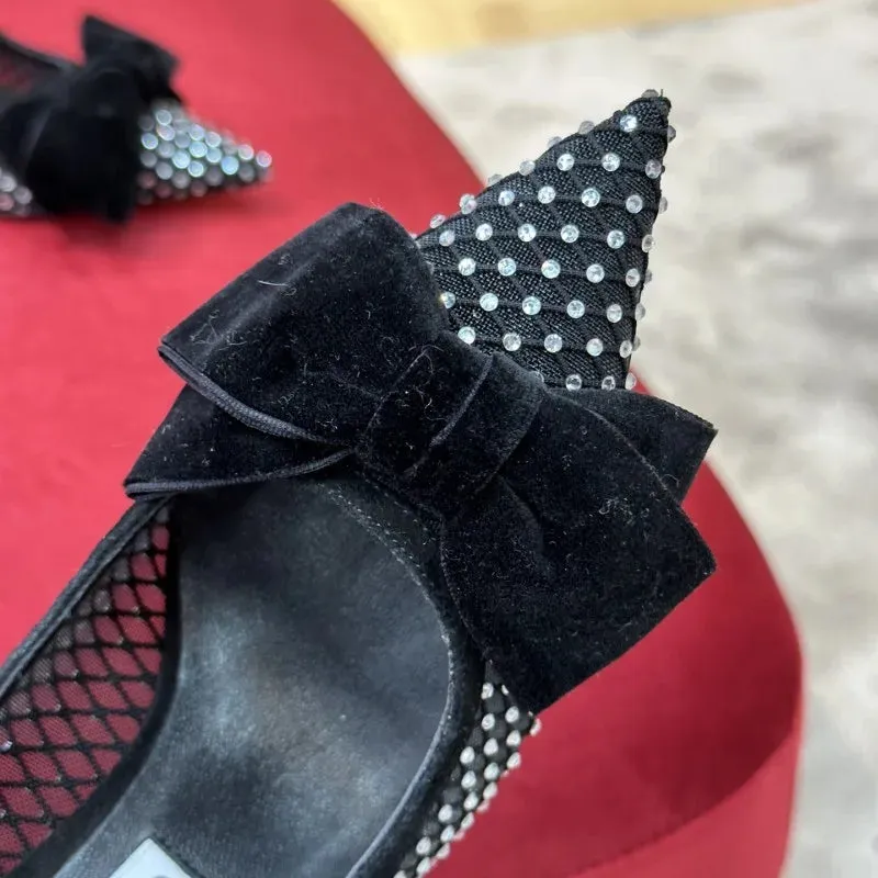 Chicmy Bow Ballet Shoes French Shallow Flats Single Shoes Spring Women's Shoes