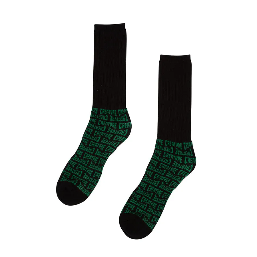 Creature Lurker Crew Socks Black