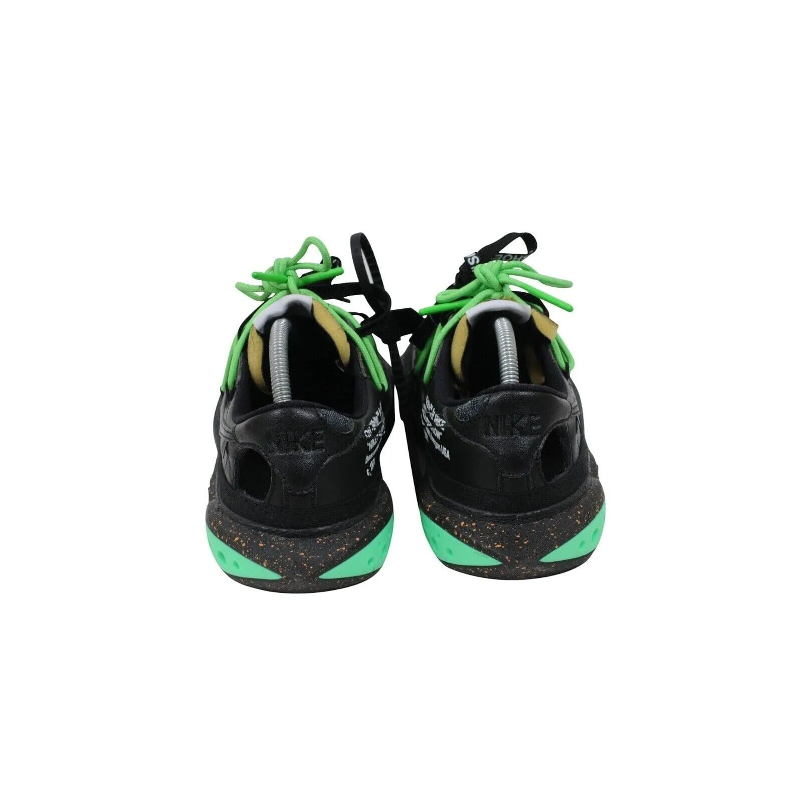 Off White Blazer Low Top US 10 Black Electro Lime Green Leather