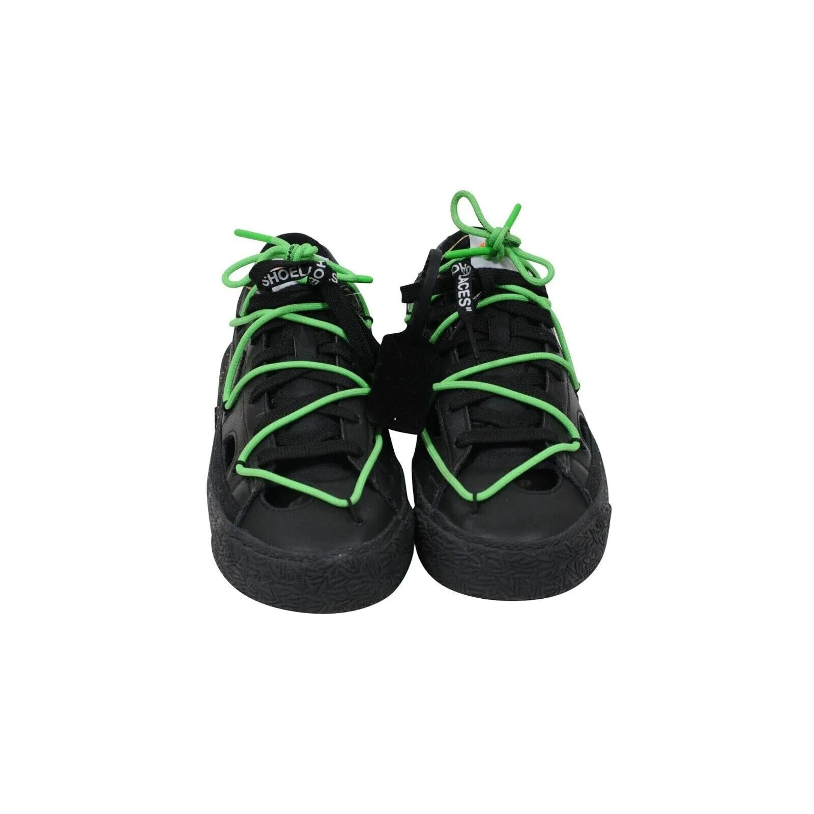 Off White Blazer Low Top US 10 Black Electro Lime Green Leather