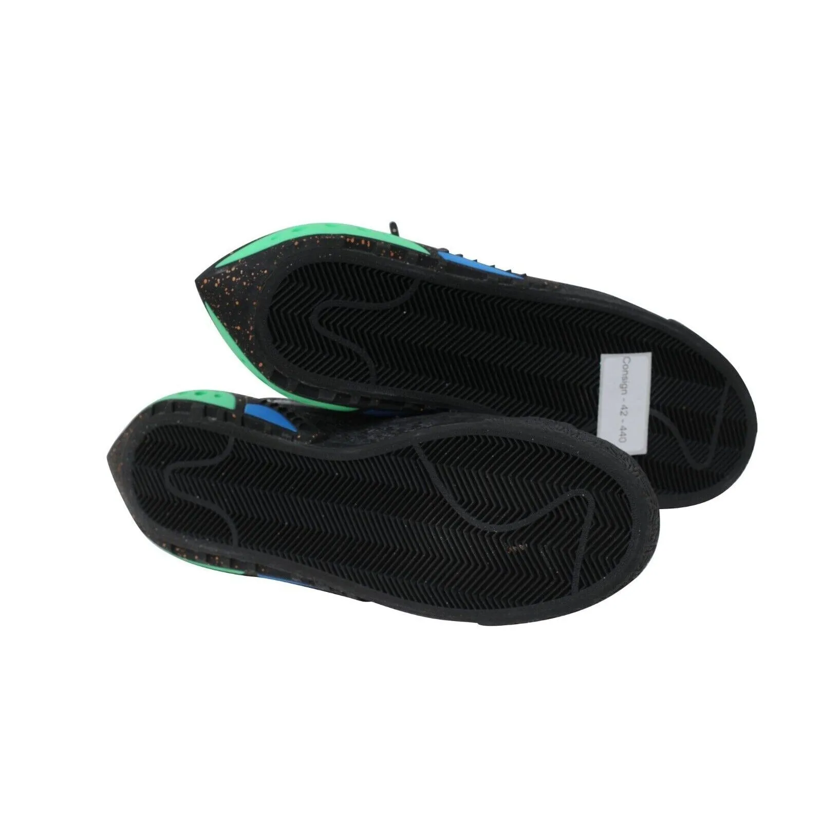 Off White Blazer Low Top US 10 Black Electro Lime Green Leather