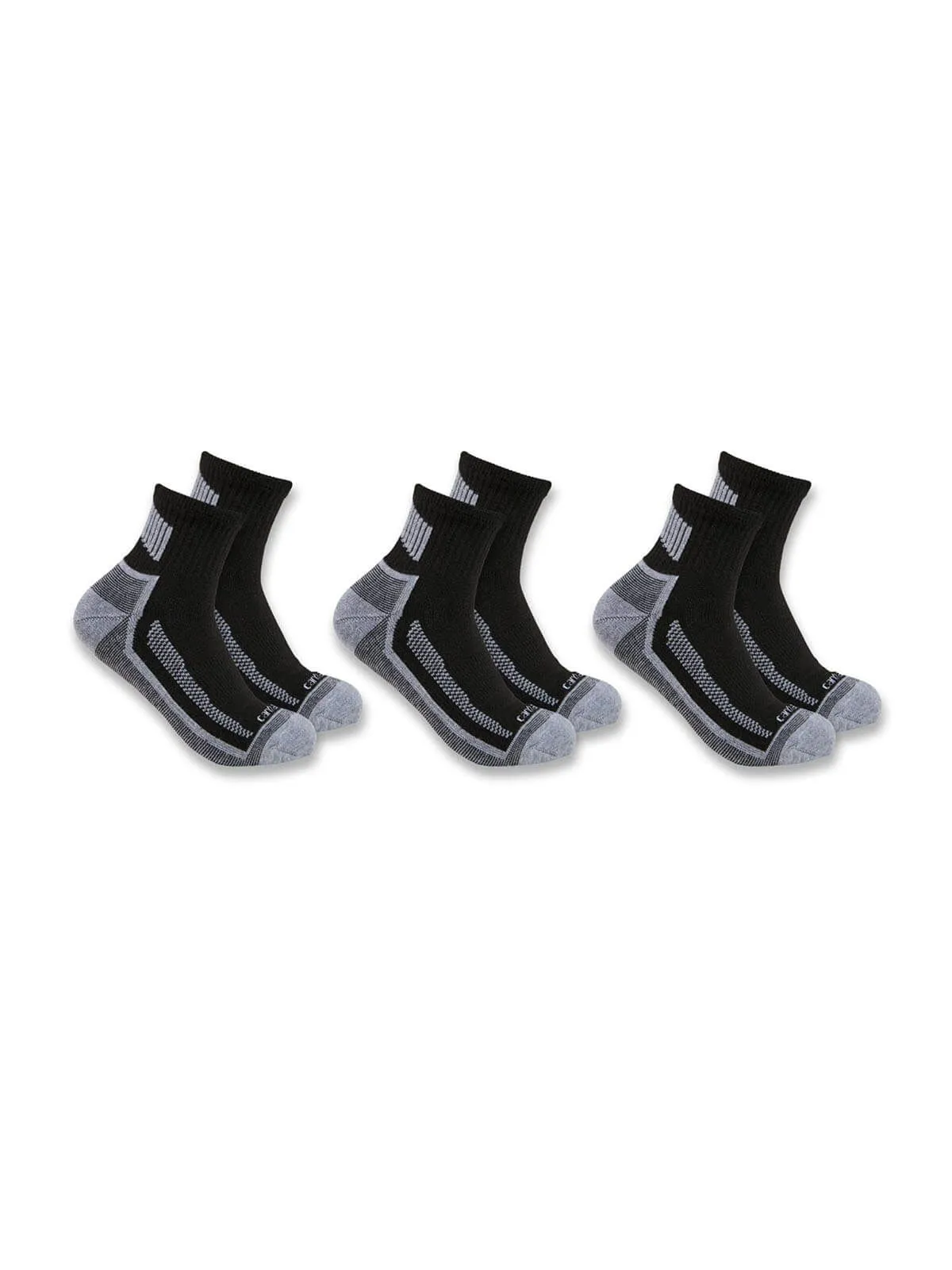 SQ5283M&#x20;Work&#x20;Socks&#x20;Force&#x20;Midweight&#x20;Quarter&#x20;3-pack&#x20;-&#x20;Carhartt